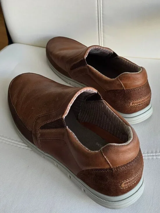 ROCKPORT slip on brown Leather and sued upper - Picture 9 of 11